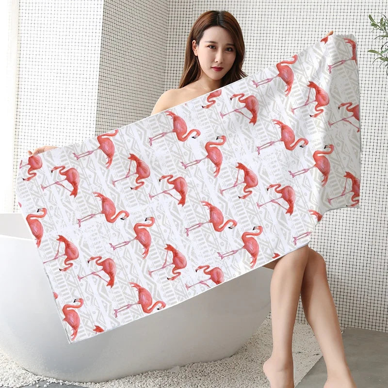 Custom Designed Microfiber Beach Towel Novelty Pattern Absorb Water Shade Feature Eco-Friendly Quick-Dry 75x150cm for Beach Use