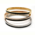 Waterproof Stainless Steel Jewelry Gold Plated Oval Shape Men's Stainless Steel Watch Bracelet Cuff Open Bracelet & Bangle S