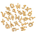 J&D Hot Selling 18K Gold Plated Stainless Steel Punk Chunky Bubble Capital Initial Letter Pendant Necklace for Party