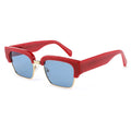 Designer Red Polarized Unisex Men Women Square Full Rim Sunglasses 2023 Luxury Shades