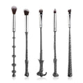 5 Pcs Wizard Wand Makeup Brushes Wechip Premium Synthetic Makeup Brushes Magical Metal Brush for Foundation Blending Blush