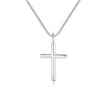 Fashion Necklace Chain Link Hypoallergenic S925 Sterling Silver Cross Pendant Necklace for Women Girls Jewelry Jesus