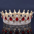 Vintage Baroque Queen King Bride Tiara Crown for Women Headdress Prom Bridal Wedding Tiaras and Crowns