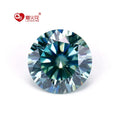 5mm - 8mm Wholesale Synthetic Lab Created Moissanite Diamond Loose Stones Round Brilliant Cut VVS Blue Green Moissanite
