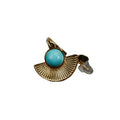 Female Fashion Dangle Earrings Turquoise Stainless Steel Pendant Scallop Titanium Steel Ear Buckle Personality Texture Ear
