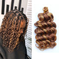 Italian Curl Pre-Looped Short Curly Synthetic Hair Braids for Women Boho Beach Ocean Wave Deep Twist Italian Crochet Hair