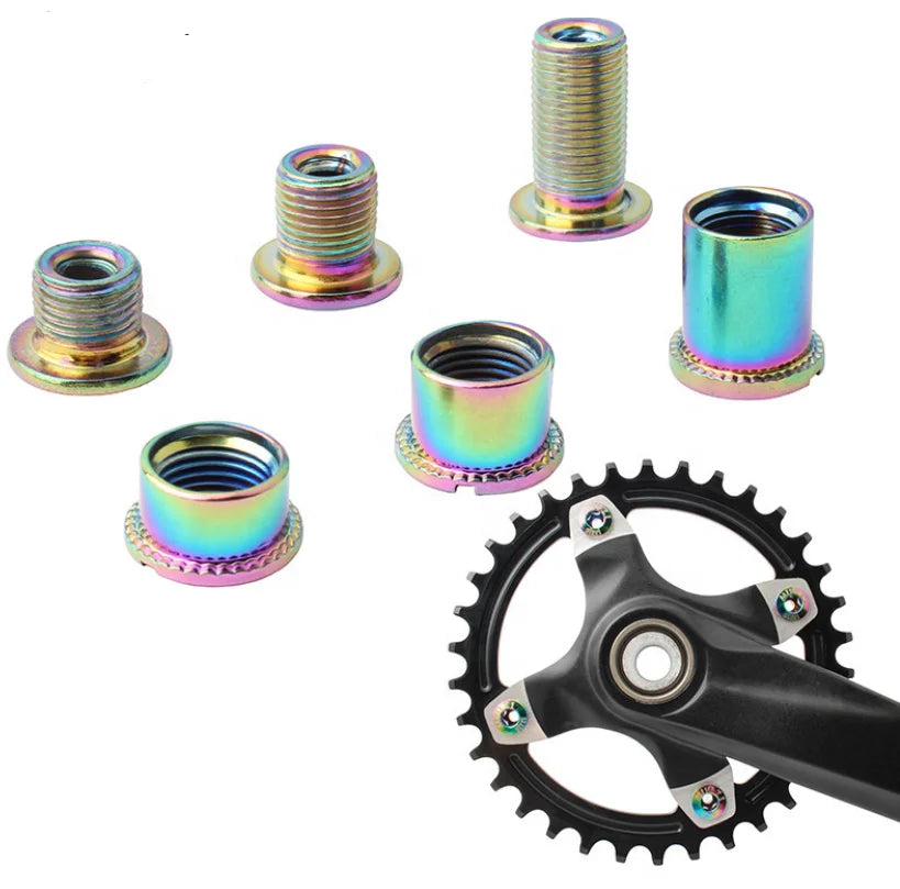 18061 Rainbow MTB Chain Wheel Bolts Folding Bike Crankset Screws Road Bicycle Chainring Bolts MegaBDM