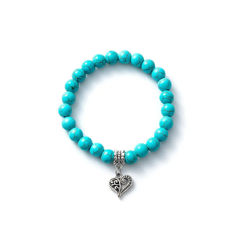 AA01141 Gemstone Beads Bracelets Bangles Jewelry Charm Natural Stone Bead Bracelet