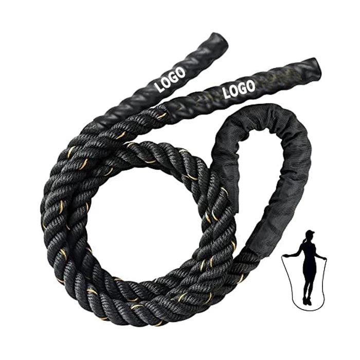 Custom Logo 3LB Weighted Skipping Rope Workout Battle Ropes for Men