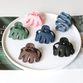 8cm Unbreakable PC Durable Hairclaws Super Large Crab Clamp Big Jaw Frosted Octopus Hair Claws Clip Rubber Matte Hair Clutchers