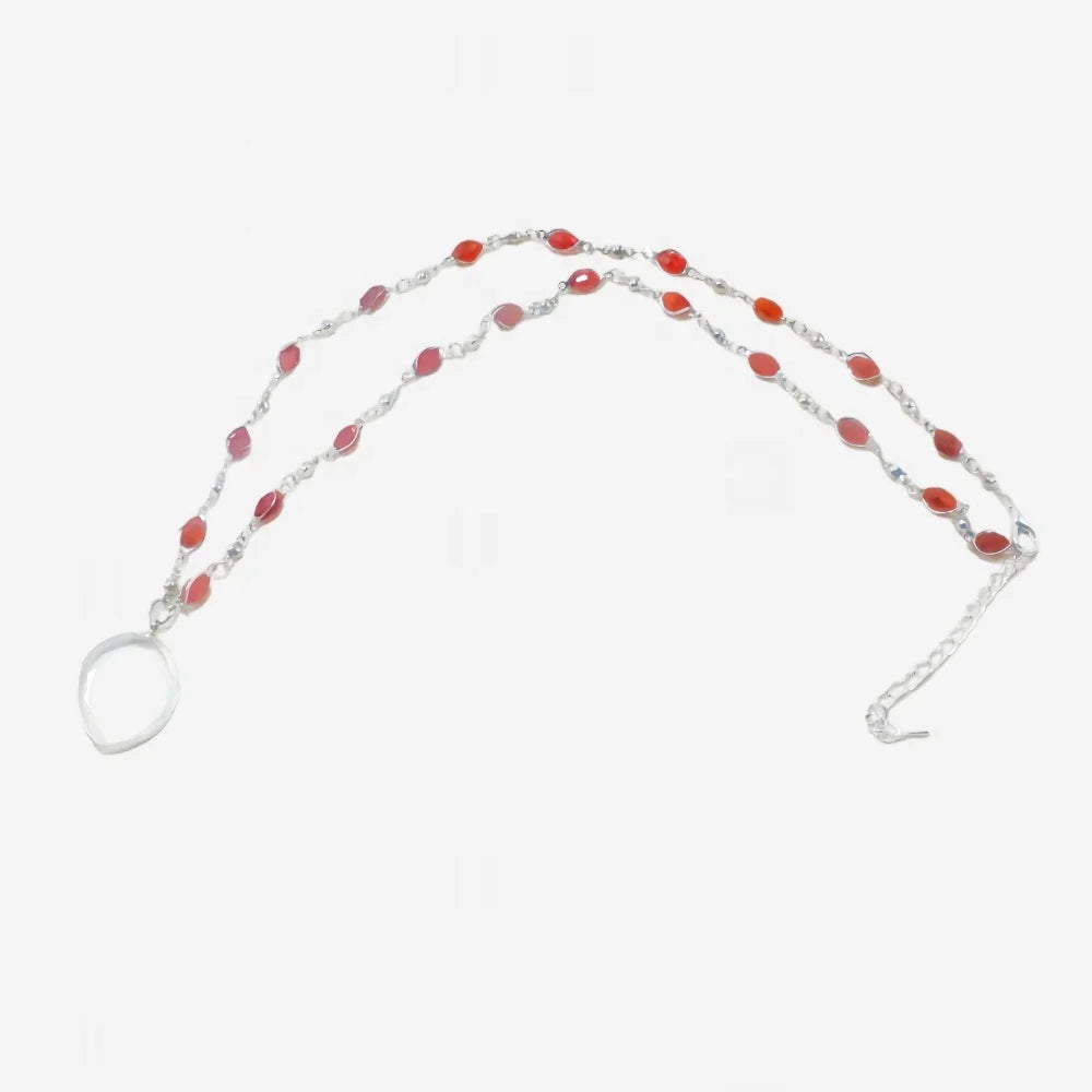 New Product Unique Transparent White Crystal Glass Beads Heart Shape Necklace Jewelry Girlfriend Couple Women Collection Gifts