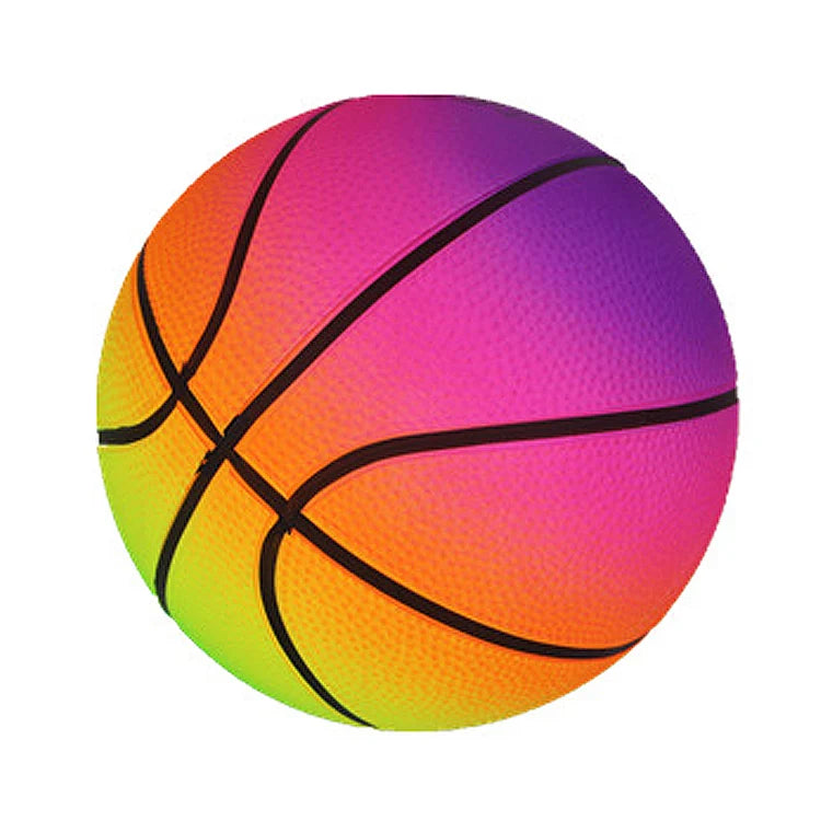 Custom 9 Inch Soft PVC Inflatable Colorful Basketball Promotional Beach Ball for Children Toys Ball