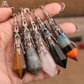 Classic Point Pendulum DIY Jewelry  Antique Brass  Gemstone Chakra Pendant Dowsing Pendulums