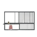 Eloyd US Modern Sliding Double Glazed Glass Balcony Window Large French Aluminium Bay Windows for Exterior Application