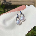 New Wholesale 925 Pure Silver Retro Natural Freshwater Pearl Stud Earrings 1 Pair with Ear Needles Fashion Accessory