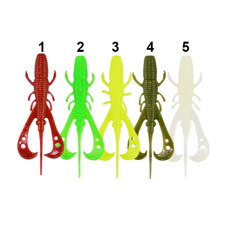 Factory Floating Shrimp  Bait Worm Soft Baits  60mm 70mm Soft Fish Long Tensile Artificial Bionic Baits Fishing TPE Soft Lures