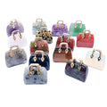 Wholesale Best Price Natural Agate Jade Crystal Rose Quartz Mini Handbag Carved for Tabletop Decoration Fashion Accessories