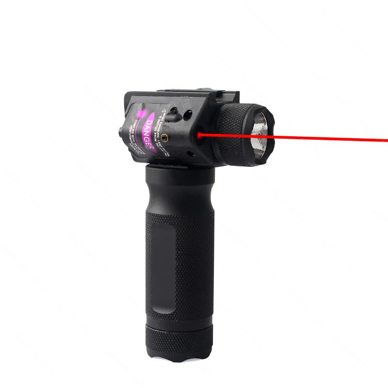 Hot Sale Tactical Red Laser Scope 200 Lumens with 20mm Base Mount  LED Flashlight Combo with Handle