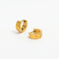 JOOLIM High End 18K Gold Plated Stainless Steel Chunky Layered Hoop Earring Simple Gold Earring Wholesale Tarnish Free & Waterpr