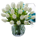 Real Touch Tulips PU Artificial Flowers for Home Dining Room Thanksgiving Mother's Day Wedding Easter Spring Arrangements