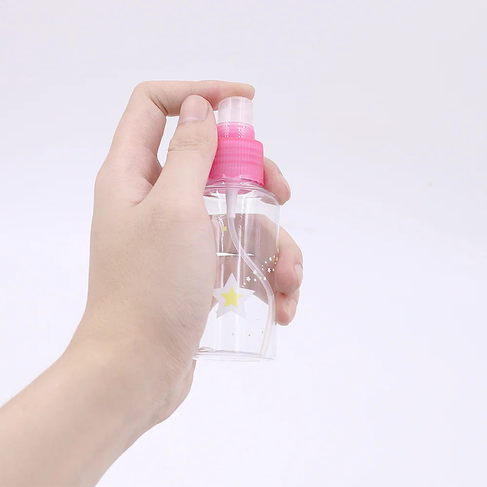 SBELLE 75ml Clear PET Plastic Breath Freshener Perfume Alchhol Hand Sanitzser Pocket Spray Bottle
