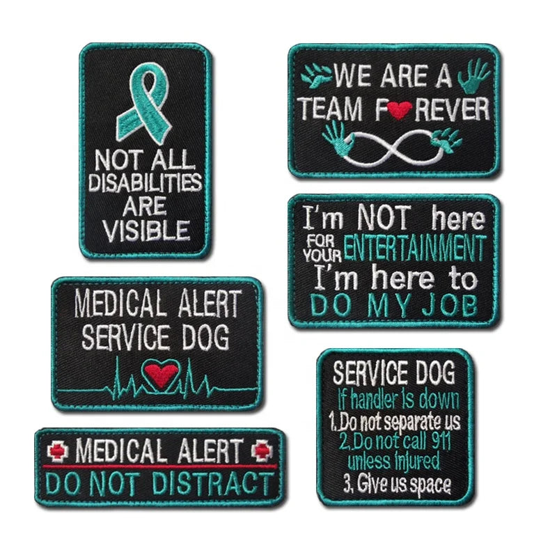 Embroidery Patch Not All Disabilities Are Visible Service Dog Do My Job Not for Your Entertainment