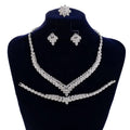 Casting Jewelry Wholesale Drop Shipping Ready Stock Fashion Wedding Accessory Copper Cubic Zirconia Jewelry Set for Women CN2307