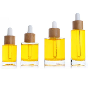 15ML 30ML 50ML Essential Oil Glass Bottle With Glass Dropper and Bamboo Cap