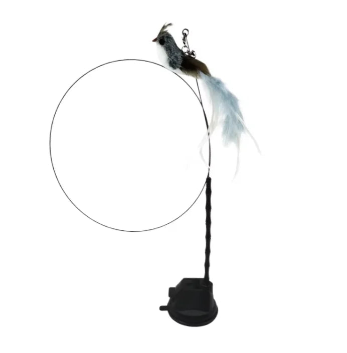 Funny  Cat Interactive Toys Feather Kitten Playing Teaser Wand Toys