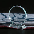 Guangzhou Cheap Wholesale Round Shape Blank K9 Glass Trophy Crystal Awards Custom 3d Laser logo Crystal Glass Awards Trophies