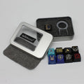 Custom Logo Insert Rectangular Earphone Badge Keycap Storage Metal Tin Box with Window