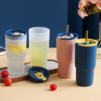 Reusable Plastic Cold Magic Drinking Tumblers with Lid and Straw Temperature Change Christmas Cups Changing Cup Coffee Mug