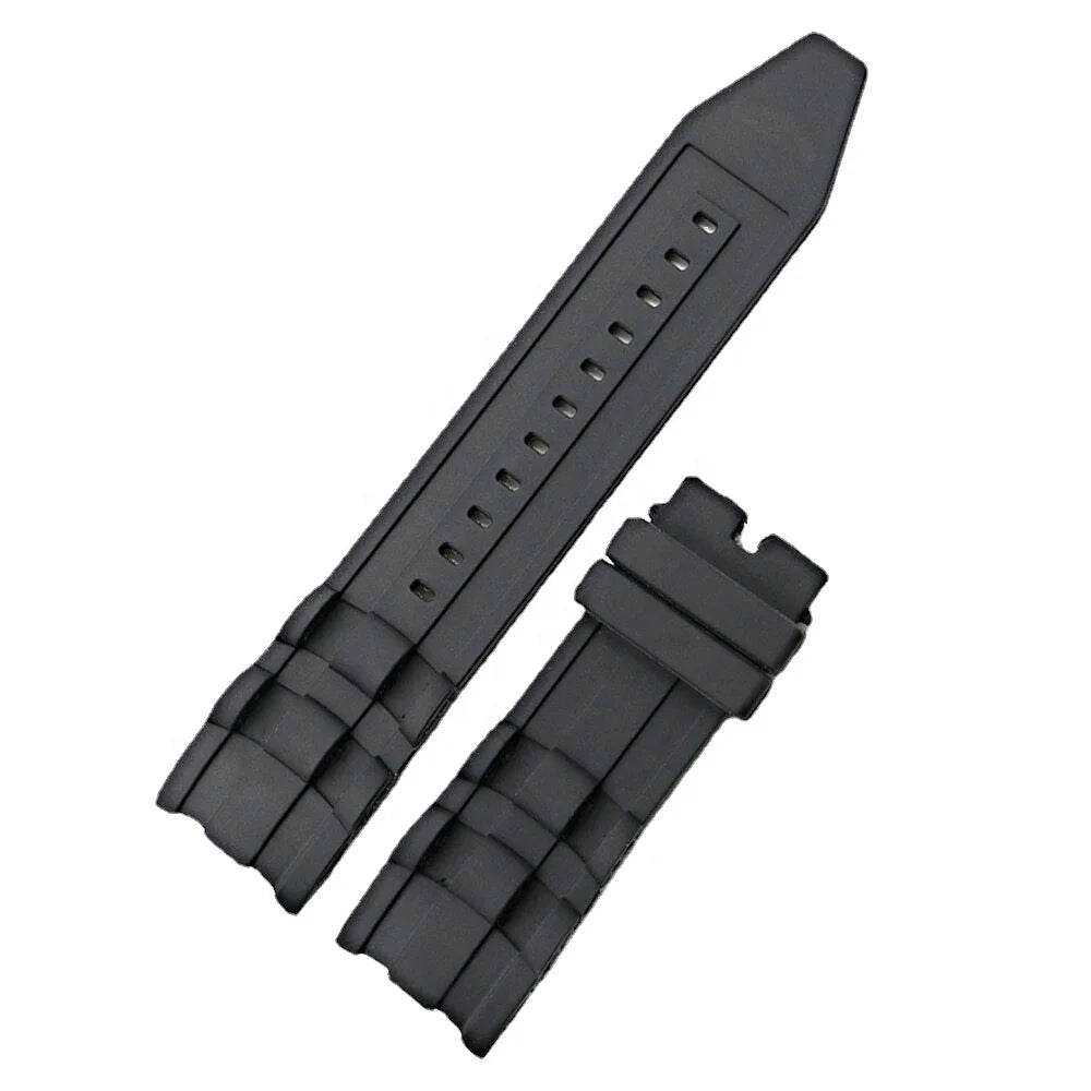 Rolamy for Pro Diver 6986-6991-6996-17566 Luxury Breathable Wrist Watch Band 26mm Black Rubber