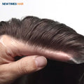New Times Mens Toupee Hair Wig Indian Remy Hair Grade Thin Skin PU Base Material Thin Skin NG Toupee