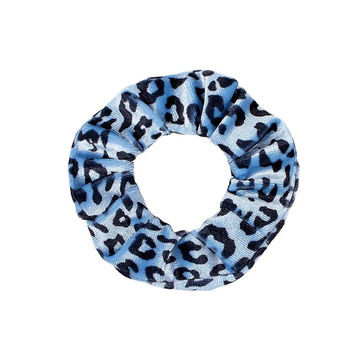 MIO Fashion  Girls Women Ponytail Holder Hair Rope Leopard Velvet Scrunchies Hair Bands Elastic Hair Ties Accessories