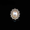 Custom Rose Gold-Tone Rhinestone Brooches Big Pearl Crystal Wedding Bouquet Kit