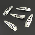 5cm Two Holes Tear Drop Metal Snap Hair Clips Plain Hairpins for DIY Hair Bows  Lead Free Nickle Free
