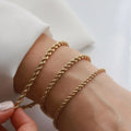 EManco 2/3/4/5MM Twisted Rope Chian Bracelet for Woman Hip Hop Punk Gold Color Stainless Steel Fashion Jewelry Wholesale
