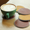 New Design Custom Housewarming Gift Non-Slip Home Kitchen Room Bar Decor Mug Cup Coasters PU Leather Felt Coaster for Drink