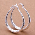 CAOSHI Vintage Style Wholesale Fashion Horn Generous Large Circle Earrings Dainty Carved Ethnic Silver Color Hoop Earrings Women