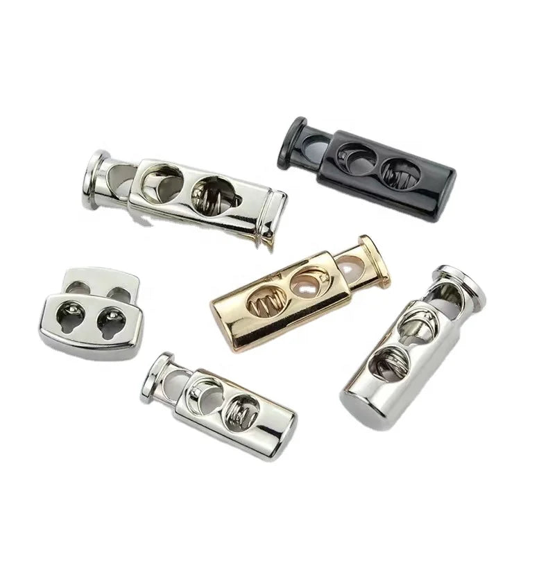 Matte Silver Hanging Stopper Alloy with Metal Grab Rope Buckle for Various Applications