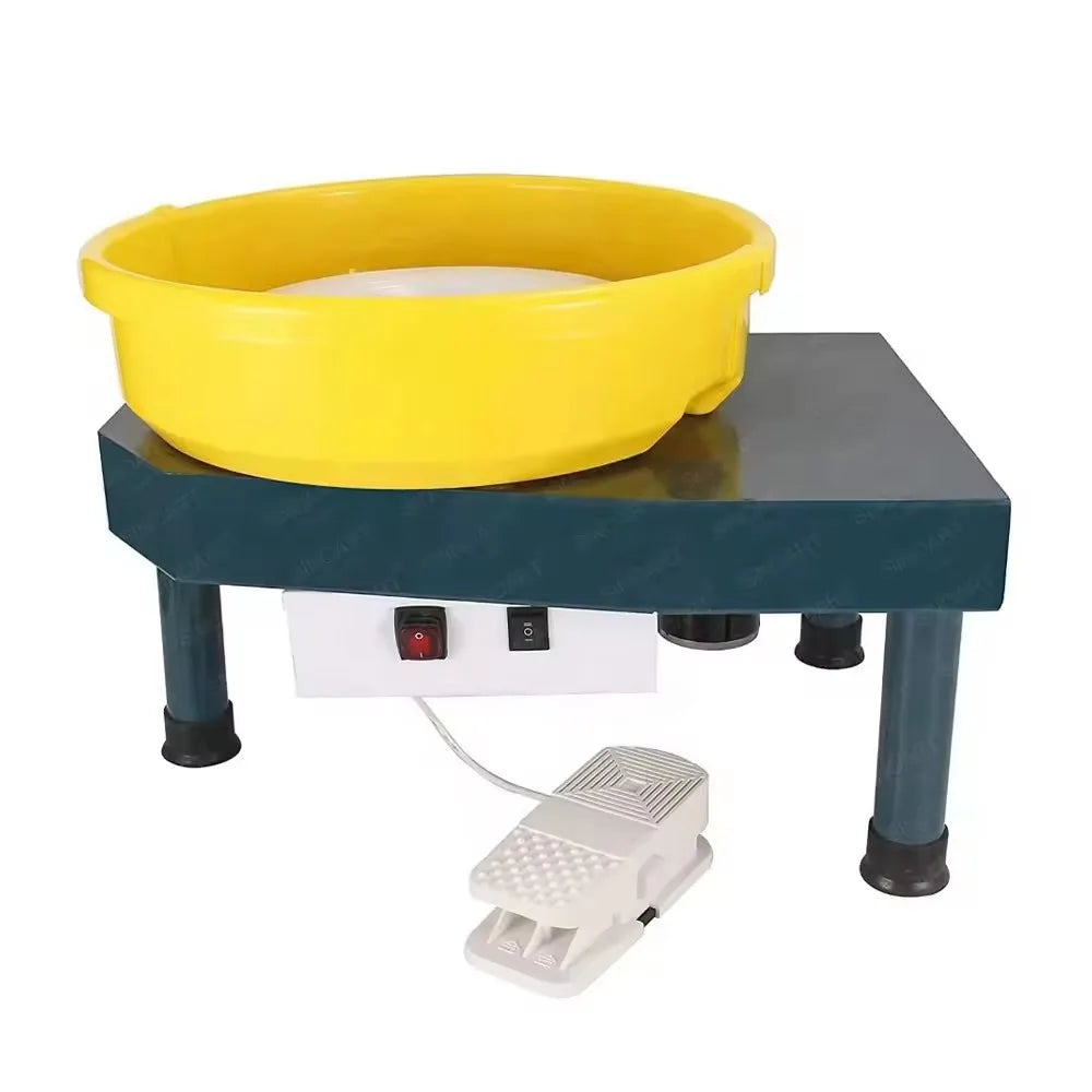 Pottery Wheel Pottery Forming Machine 25CM Detachable Basin Electric Pottery Wheel With Foot Pedal DIY Clay Tool Ceramic Machine