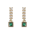 925 Sterling Silver Small and Exquisite Pearl Earrings Retro Emerald Earrings Female Simple and Gentle Temperament Earrings