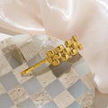 2025 Dazan New HOT INS 18k Gold Plated Stainless Steel High End Vintage Strap Design Hair Clip Hair Accessories Lady Jewelry