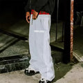 Custom High Quality OEM Oversize Terry Cotton Loose Baggy Jogger Wide Leg Men Sweat Pants Mans High Double Waisted Sweatpants