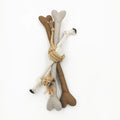 Custom Sustainable Eco-Friendly Plush Pet Chew Toy Durable Cotton Hemp Rope Ball Knot Bone Stick for Dog Play