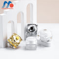 Ready to Ship 10g square White Frosted Gold Silver Acrylic Cosmetic Cream Essential Container Cream Jar