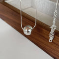 Wholesale 925 Sterling Silver Snake Chain Round Ball Pendant Necklace for Women Jewelry Gifts