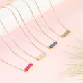 Simple Fashion Gold Chain Women Necklace Colorful Sequins Resin Necklace Geometric Rectangular Crystal Cluster Pendant Necklace