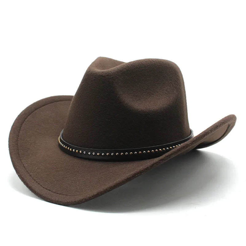 Adults Wholesale Fashion New Multi Colors With Belt Cowboy Hat Fashion High Quality Felt Cowboy Hats for Women and Men